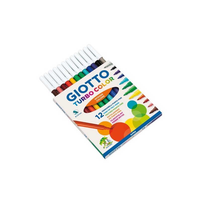 Fine art shop - Giotto Turbo Color 12 Felt Pens | totenart.com 