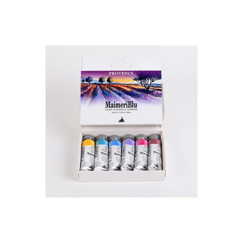Fine art shop - MaimeriBlu watercolors box Provence, 6 tubes 12 ml | totenart.com