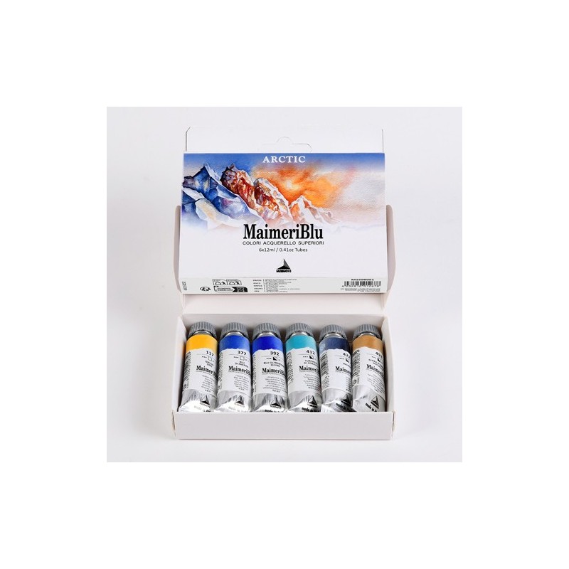 Fine art shop - MaimeriBlu watercolors box Arctic, 6 tubes 12 ml | totenart.com
