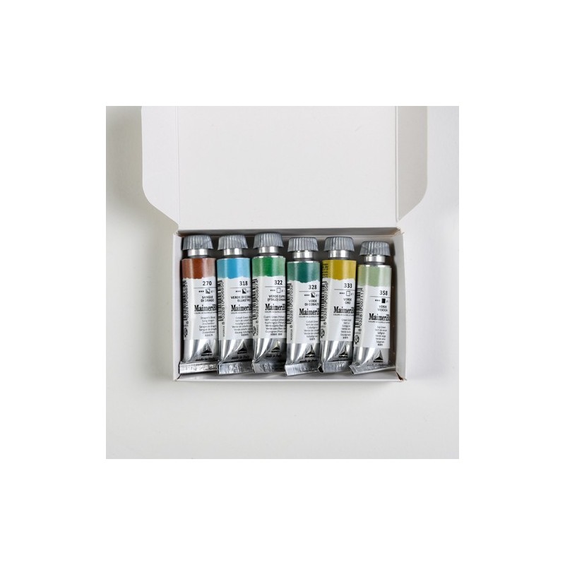 Fine art shop - MaimeriBlu watercolors box Tuscany, 6 tubes 12 ml | totenart.com