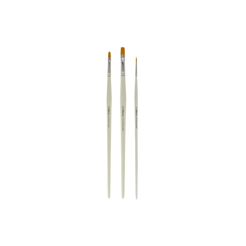 Fine art shop - Set 3 oil/acrylic brushes with long handles Titan | totenart.com