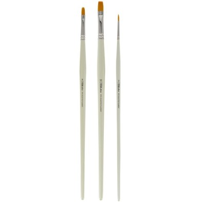 Fine art shop - Set 3 oil/acrylic brushes with long handles Titan | totenart.com
