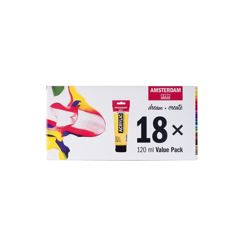 Fine art shop - Amsterdam Acrylic Set 18 colors (120 ml) | totenart.com
