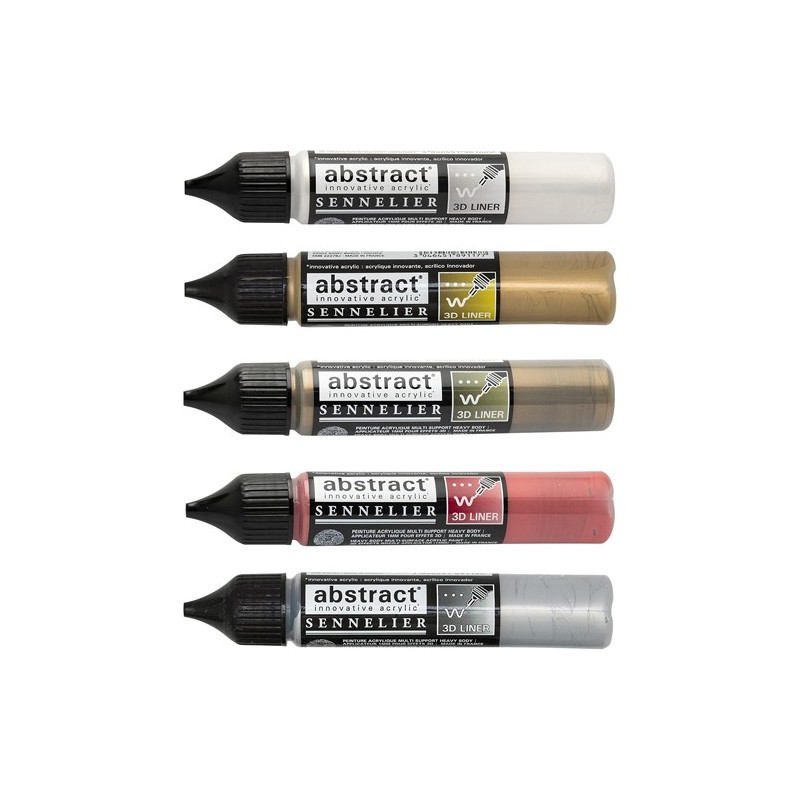 Fine art shop - Set Liners Heavy Body Abstract, 5 metallic colors, 27 ml Sennelier | totenart.com 