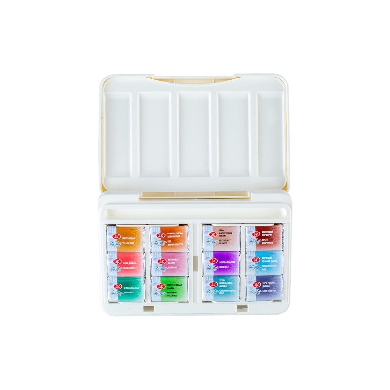 Fine art shop - Set of 12 godets \"Granulation and Earth\", plastic case, White Nights | totenart.com