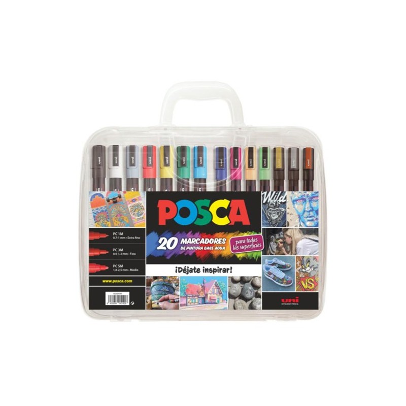 Fine art shop - Uni Posca case 20 markers | totenart.com