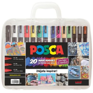 Fine art shop - Uni Posca case 20 markers | totenart.com