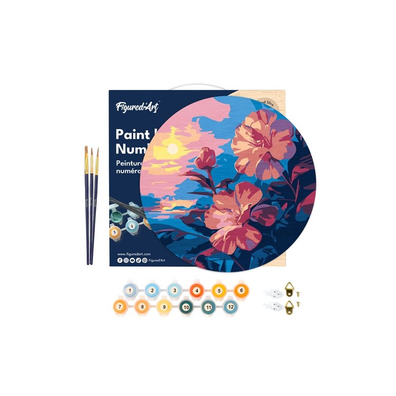 Fine art shop - Paint by numbers kit on round wood 11, 30 cm diameter, Figured\'Art | totenart.com 