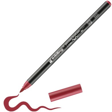 Fine art shop - Edding 4200 Porcelain Brushpen Carmine | totenart.com