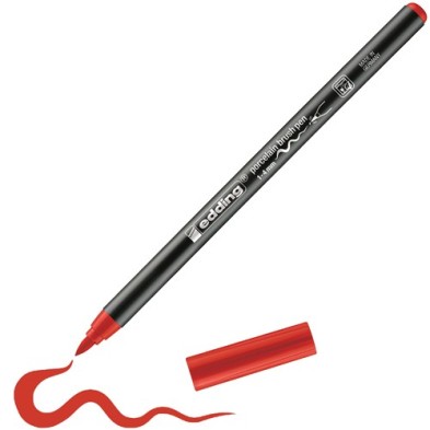 Fine art shop - Edding 4200 Porcelain Brushpen Red | totenart.com