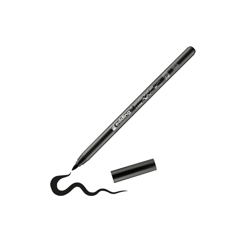 Fine art shop - Edding 4200 Porcelain Brushpen Black | totenart.com