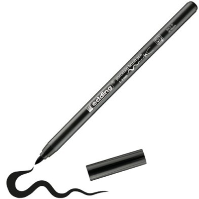 Fine art shop - Edding 4200 Porcelain Brushpen Black | totenart.com