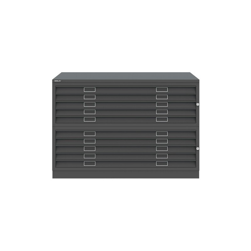 Fine art shop - Horizontal Filing Cabinet 10 drawers Steel, A0 (with plinth) | totenart.com