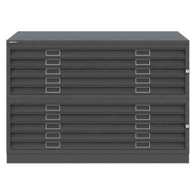 Fine art shop - Horizontal Filing Cabinet 10 drawers Steel, A0 (with plinth) | totenart.com