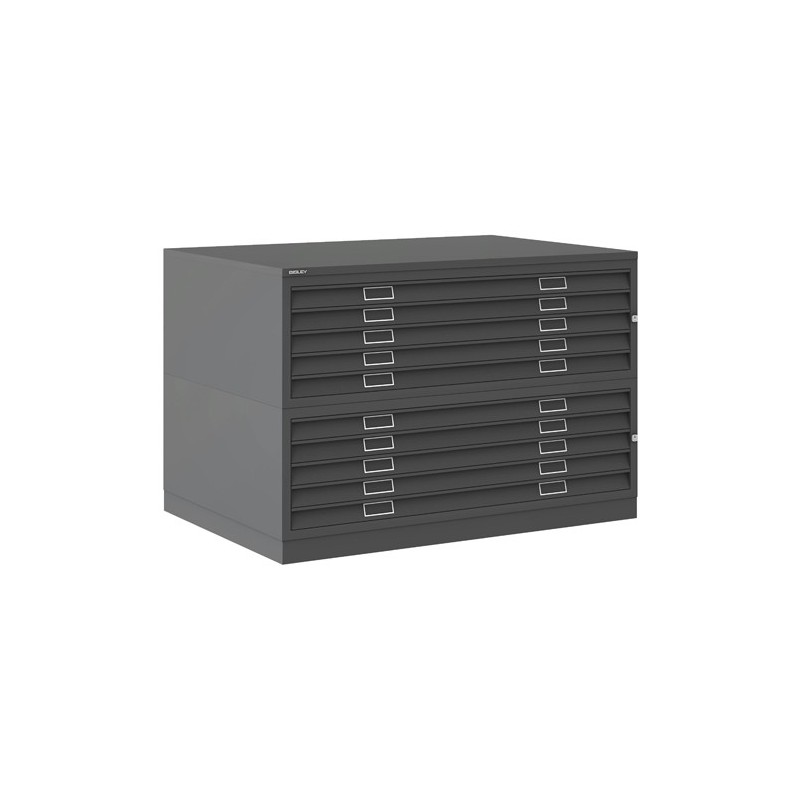 Fine art shop - Horizontal Filing Cabinet 10 drawers Steel, A0 (with plinth) | totenart.com