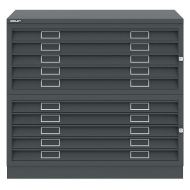 Fine art shop - Horizontal Filing Cabinet 10 drawers Steel, A1 (with plinth) | totenart.com