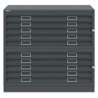 Fine art shop - Horizontal Filing Cabinet 10 drawers Steel, A1 (with plinth) | totenart.com