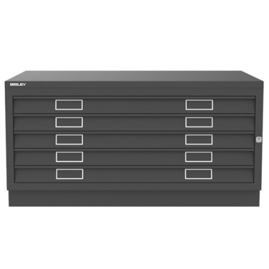 Fine art shop - Horizontal Filing Cabinet 5 drawers Steel, A1 (with plinth) | totenart.com