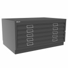 Fine art shop - Horizontal Filing Cabinet 5 drawers Steel, A1 (with plinth) | totenart.com