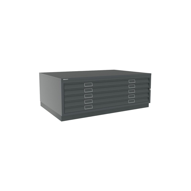 Fine art shop - Horizontal Filing Cabinet 5 drawers Steel, A0 (with plinth) | totenart.com
