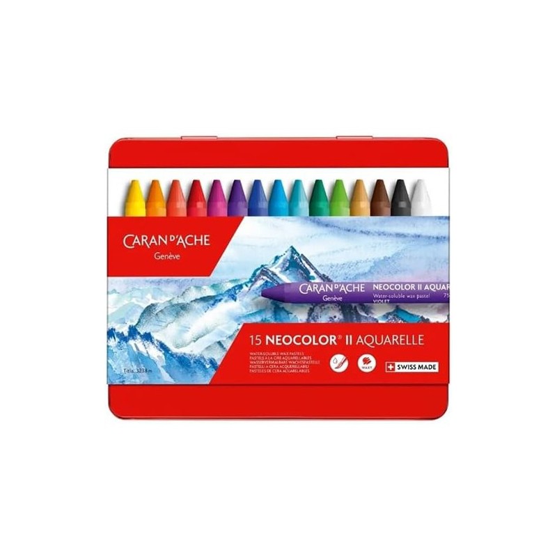 Fine art shop - Assorted box 15 Neocolor colors Caran D\'Ache | totenart.com
