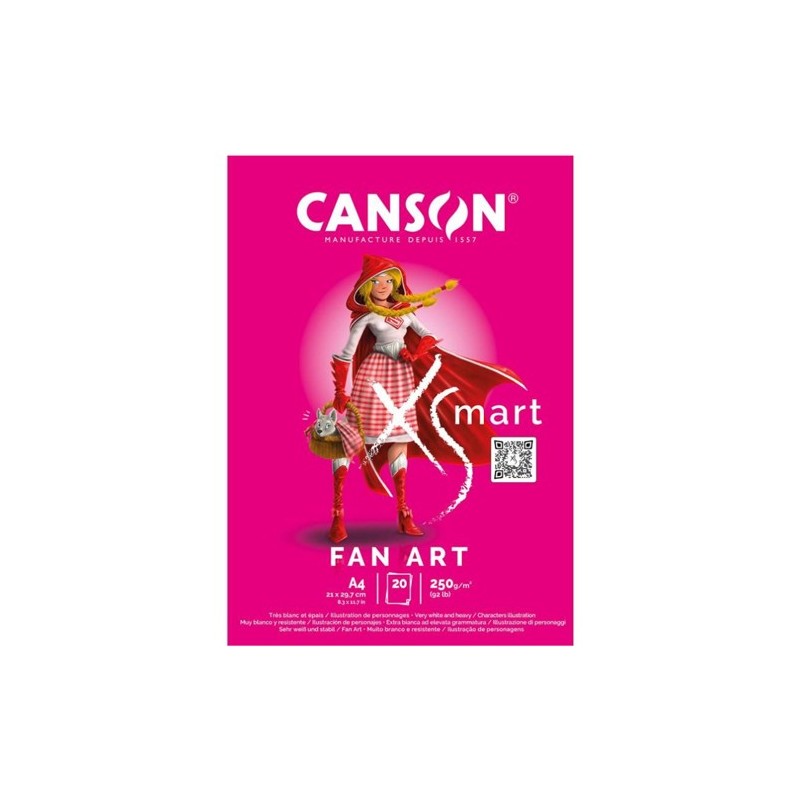  Fine art shop - Canson XSmart Fan Art (Glued Pad), 20s, 250g, 21x29.7cm (A4) | totenart.com