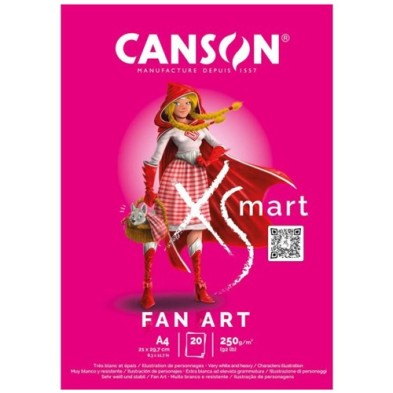  Fine art shop - Canson XSmart Fan Art (Glued Pad), 20s, 250g, 21x29.7cm (A4) | totenart.com