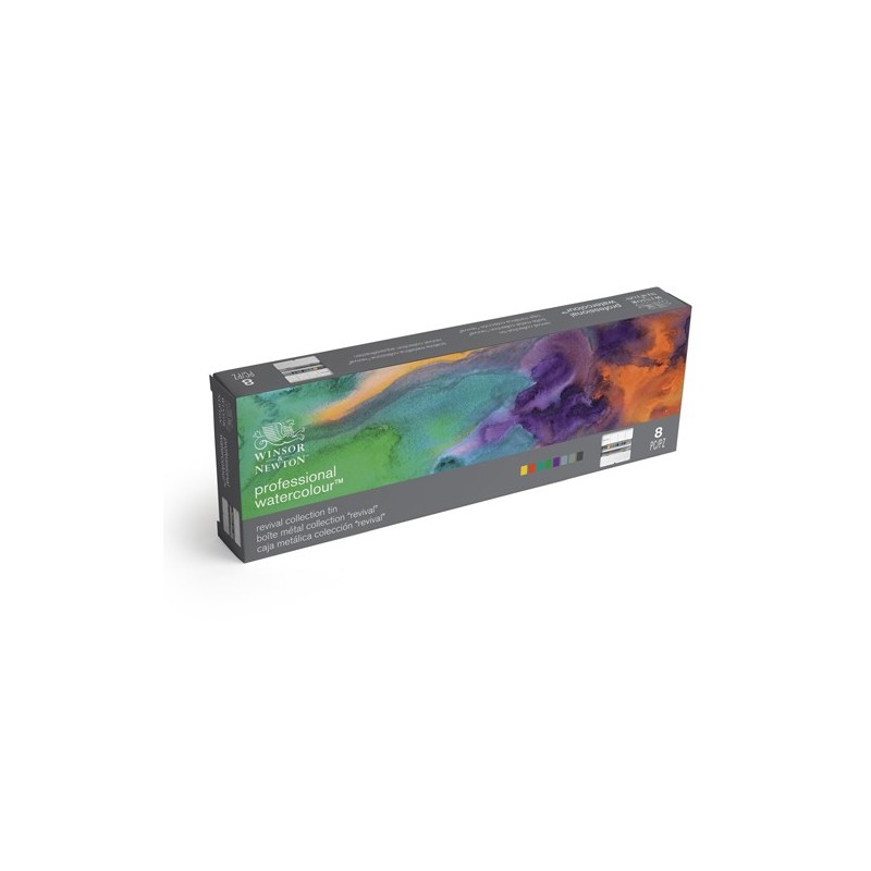 Fine art shop - Revival Collection Box Watercolour 8 haf pans, Winsor & Newton | totenart.com