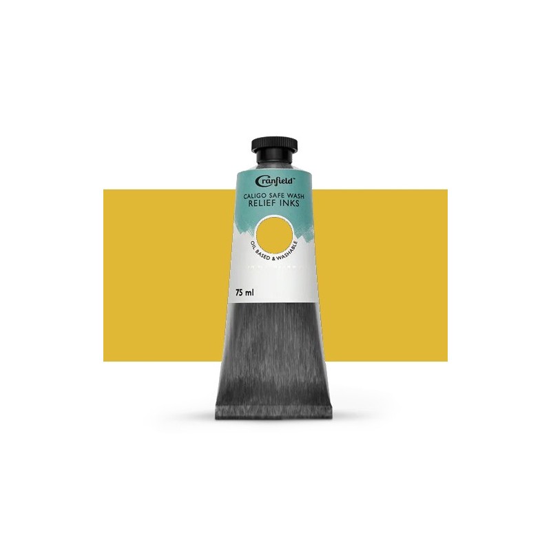 Fine art shop - Caligo Xilography Ink Mustard Yellow, 75 ml. | totenart.com