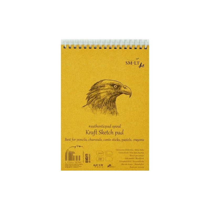 Fine art shop - Sketch pad Kraft, 60 sheets, 90 g, A5, SM-LT | totenart.com