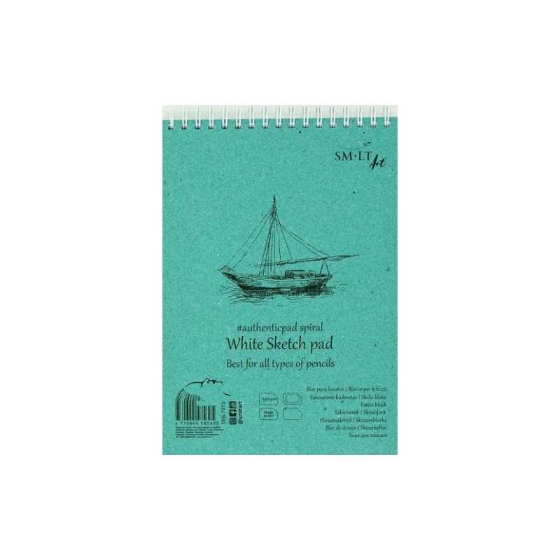  Fine art shop - White Sketch pad, 120 sheets, 90 g, A4, SM-LT | totenart.com
