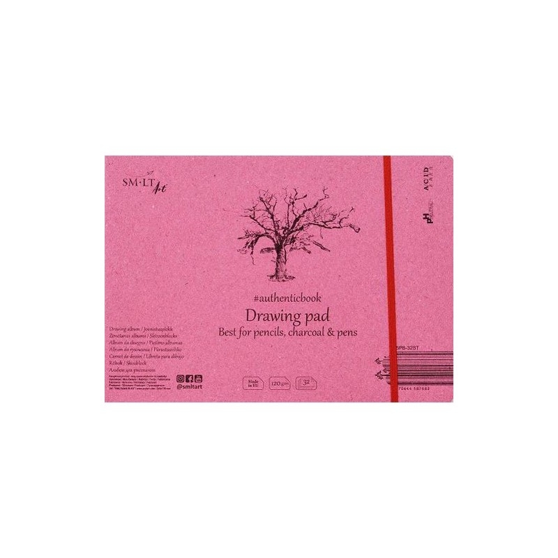  Fine art shop - Drawing pad with bands, 32 sheets, 245x176 mm SM.LT | totenart.com