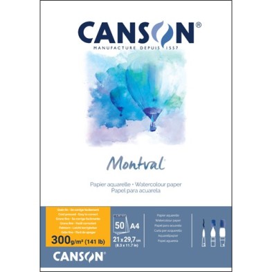  Fine art shop - Canson Montval Watercolour 300 gr, 21x29.7, Cold Pressed, Pad 50 s. | totenart.com