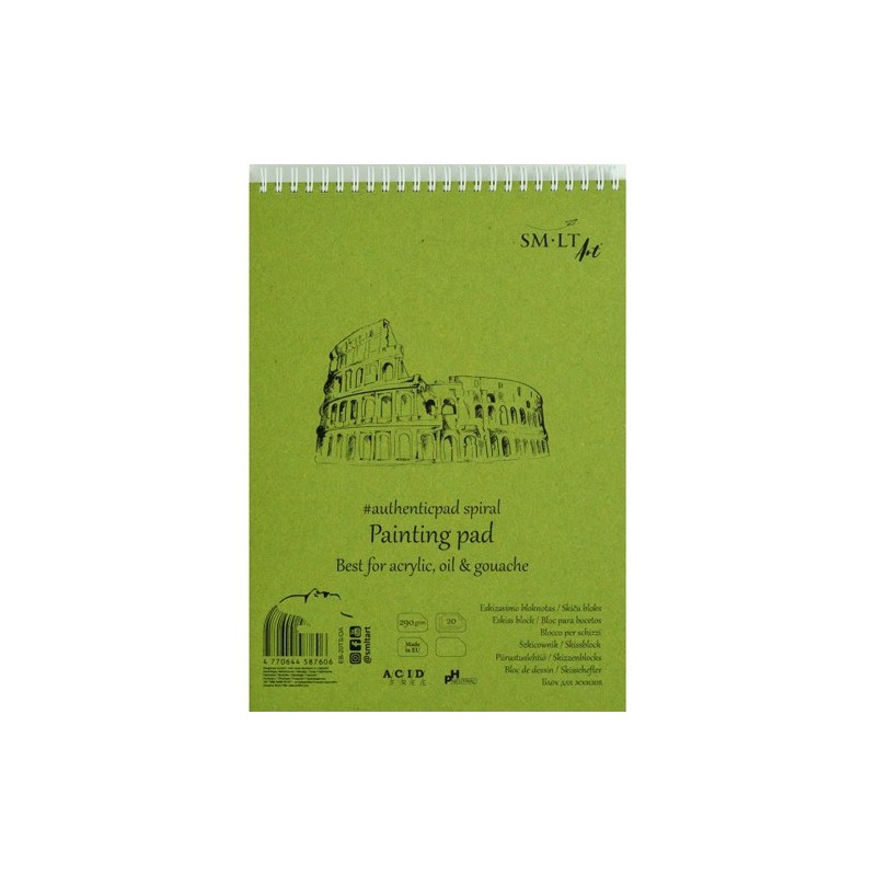  Fine art shop - Spiral-bound painting pad, 20 sheets, 290 g, A4, SM-LT | totenart.com