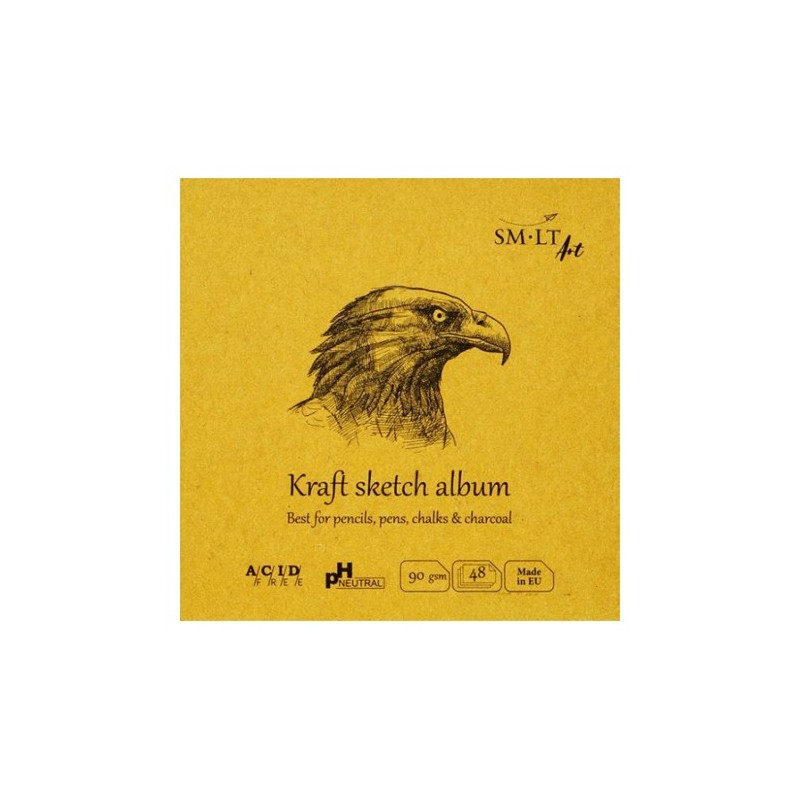  Fine art shop - Sketch pad Kraft, 48 sheets, 90 g, 14x14 cm, SM-LT | totenart.com