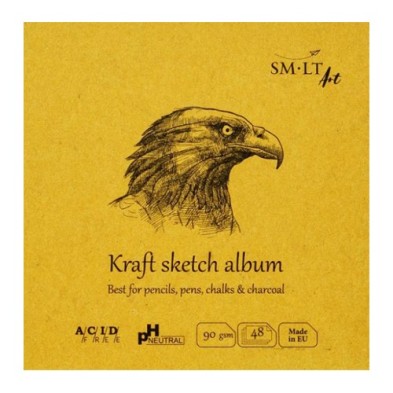  Fine art shop - Sketch pad Kraft, 48 sheets, 90 g, 14x14 cm, SM-LT | totenart.com