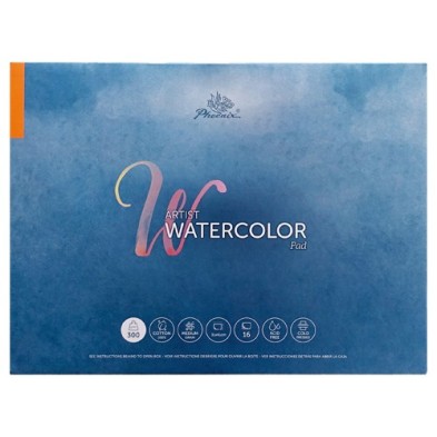  Fine art shop - Watercolour Pad 100% cotton, medium grain, 18x26 cm, 300 g, 16 s, Phoenix | totenart.com