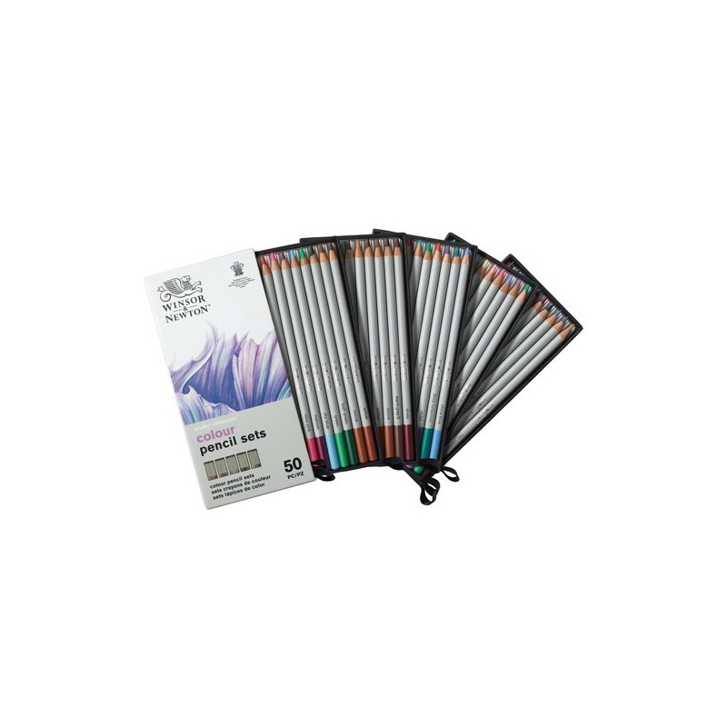  Fine art shop - Case with 50 colour pencils Studio Collection Winsor&Newton | totenart.com