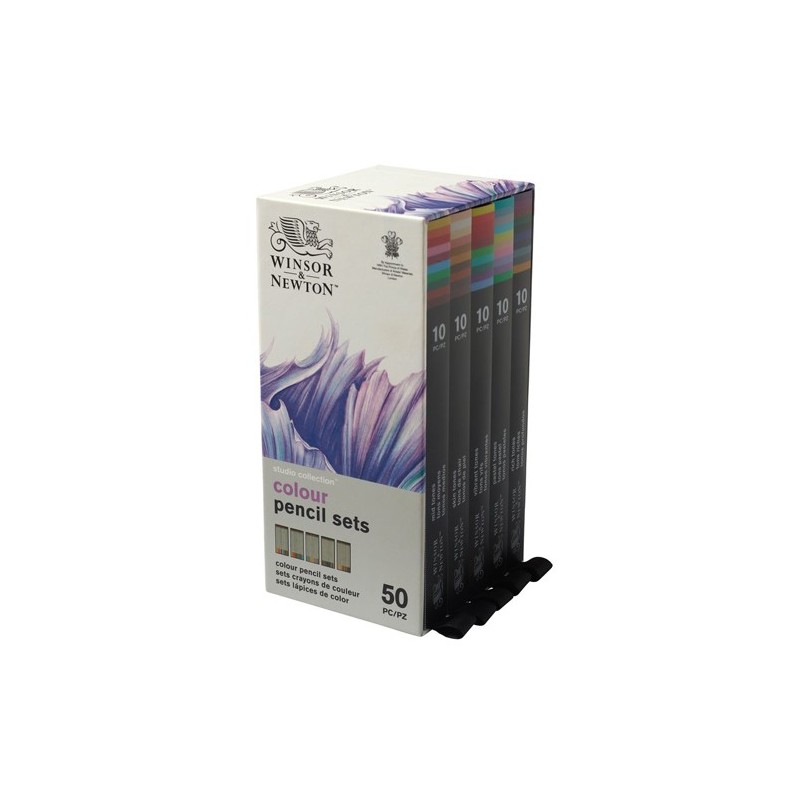  Fine art shop - Case with 50 colour pencils Studio Collection Winsor&Newton | totenart.com
