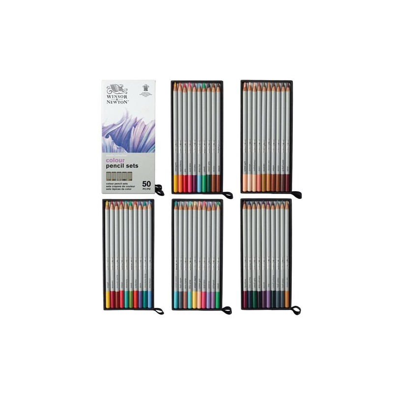  Fine art shop - Case with 50 colour pencils Studio Collection Winsor&Newton | totenart.com