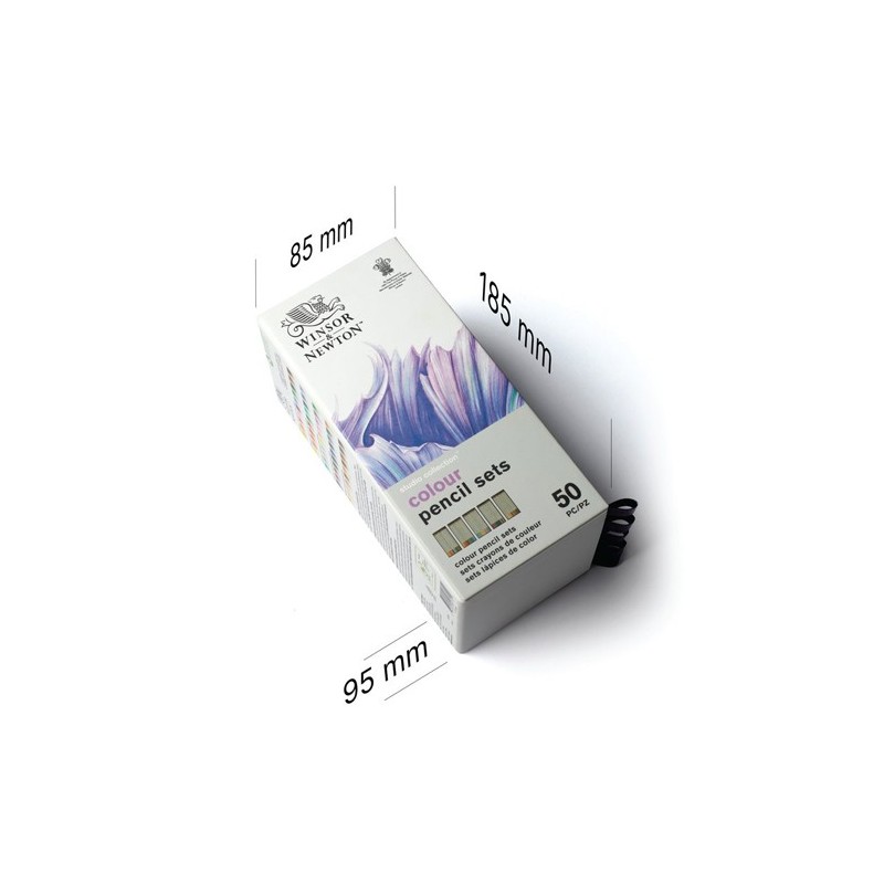  Fine art shop - Case with 50 colour pencils Studio Collection Winsor&Newton | totenart.com