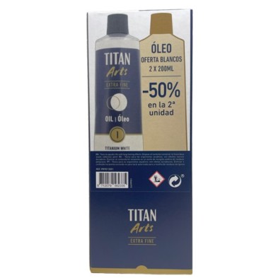 Fine art shop - LIMITED EDITION Pack of 2 Titan extra fine titanium white oils 200ml | totenart.com