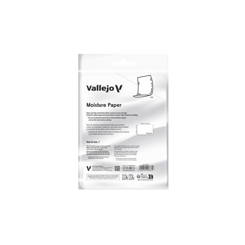  Fine art shop - Replacement 30 sheets of moisturizing paper for the Vallejo Pro Painter Size Wet Palette | totenart.com
