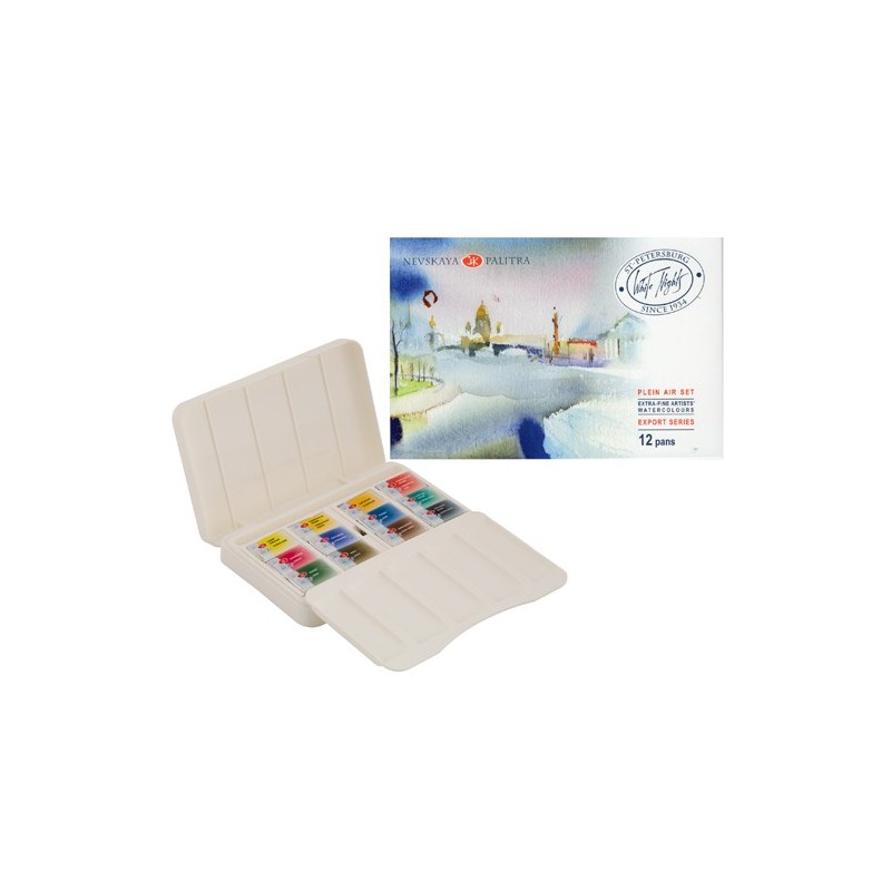 Fine art shop - Set of 12 godets, Plein Air Set, plastic case, White Nights | totenart.com