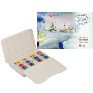 Fine art shop - Set of 12 godets, Plein Air Set, plastic case, White Nights | totenart.com