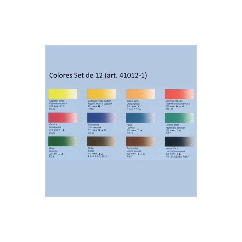 Fine art shop - Set of 12 godets, plastic case, White Nights | totenart.com