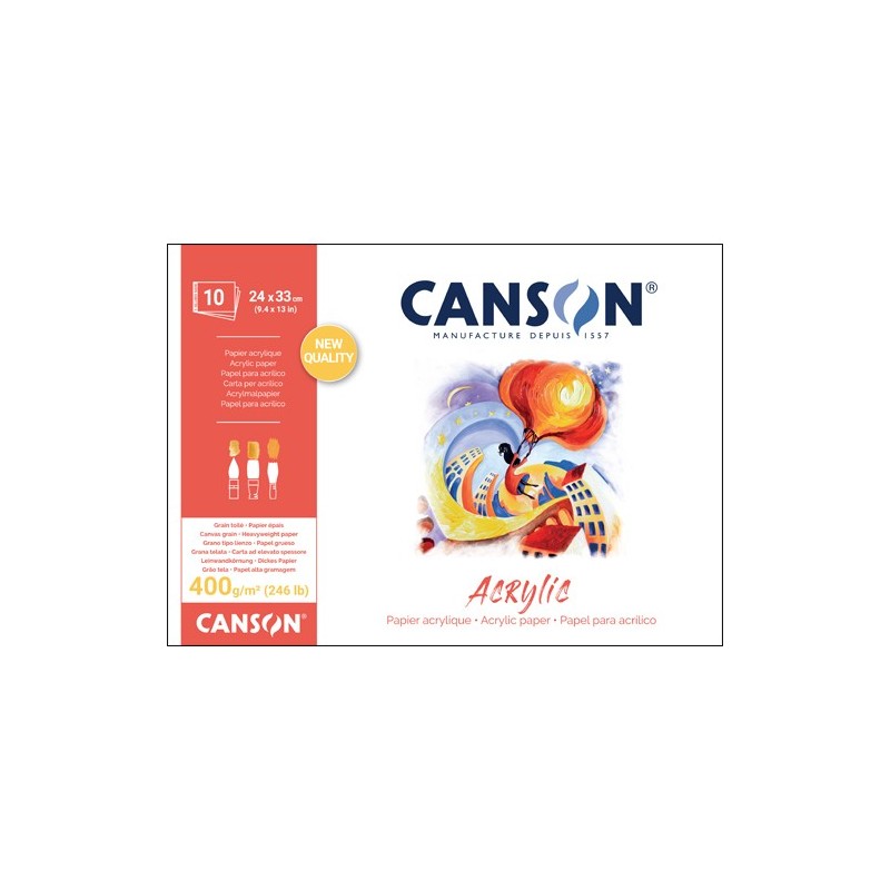  Fine art shop - Canson Acrylic Pad, 10 s, 400 g, 24x33 cm | totenart.com
