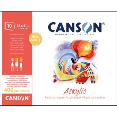  Fine art shop - Canson Acrylic Pad, 10 s, 400 g, 33x41 cm | totenart.com