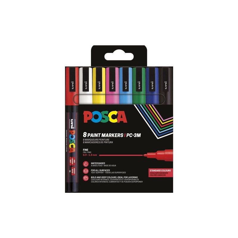 Fine art shop - Marker Case PC-3 M Posca, 8 colors | totenart.com