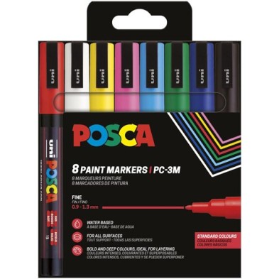 Fine art shop - Marker Case PC-3 M Posca, 8 colors | totenart.com